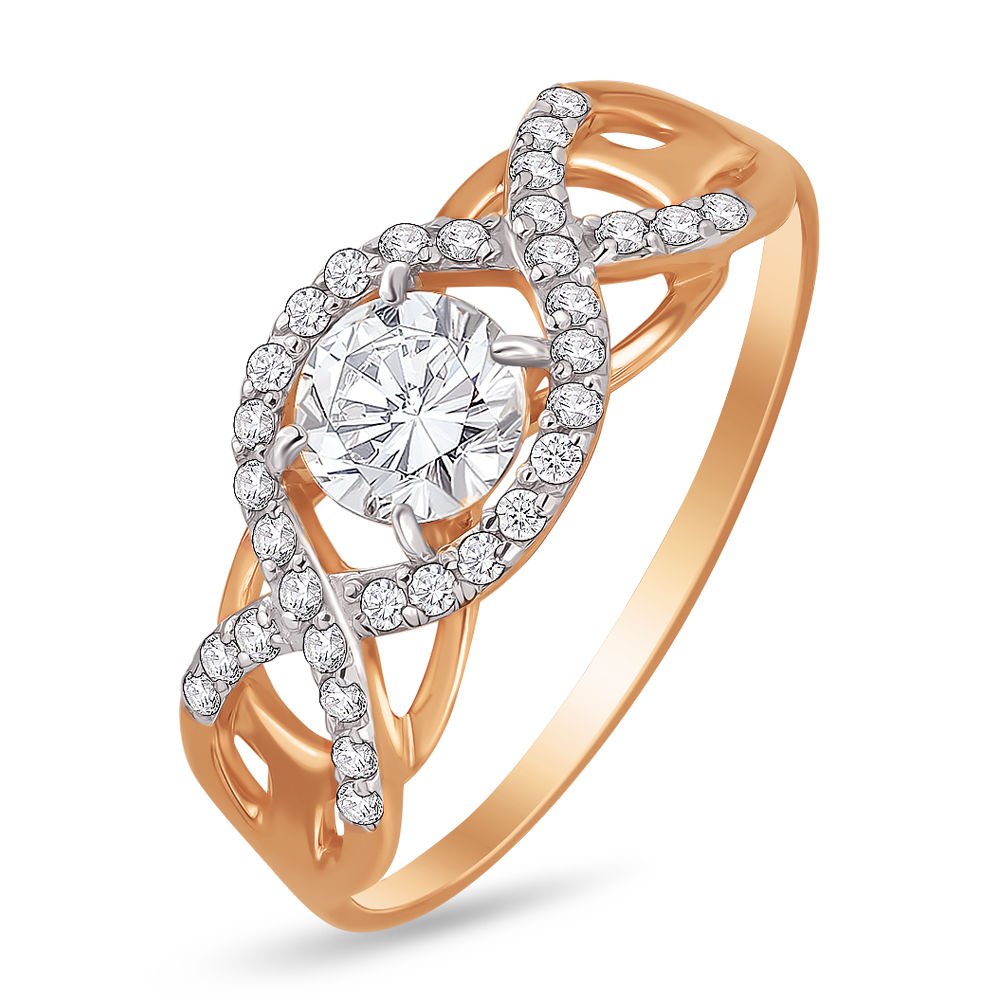 

Кольцо из золота р. , 585Gold 301003074, фианит, 301003074