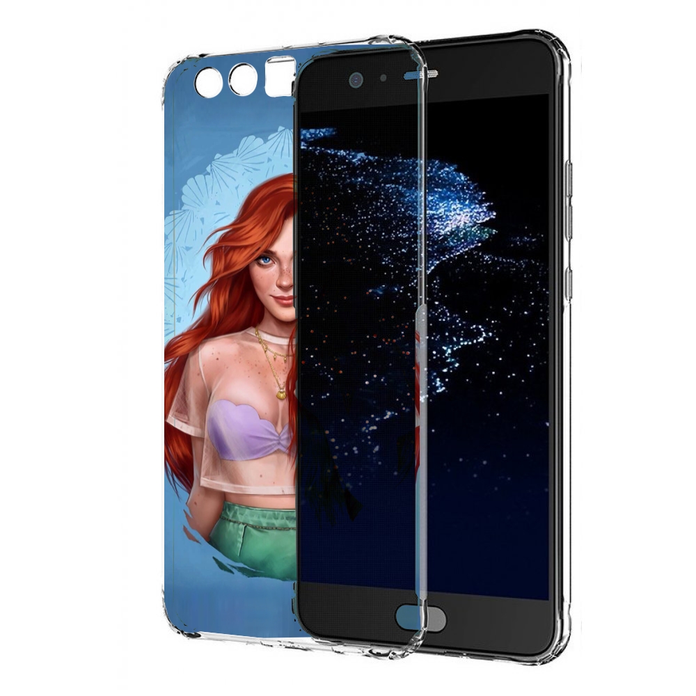 

Чехол бампер MyPads девушка-в-голубом-фоне женский для Huawei P1, Прозрачный, Tocco