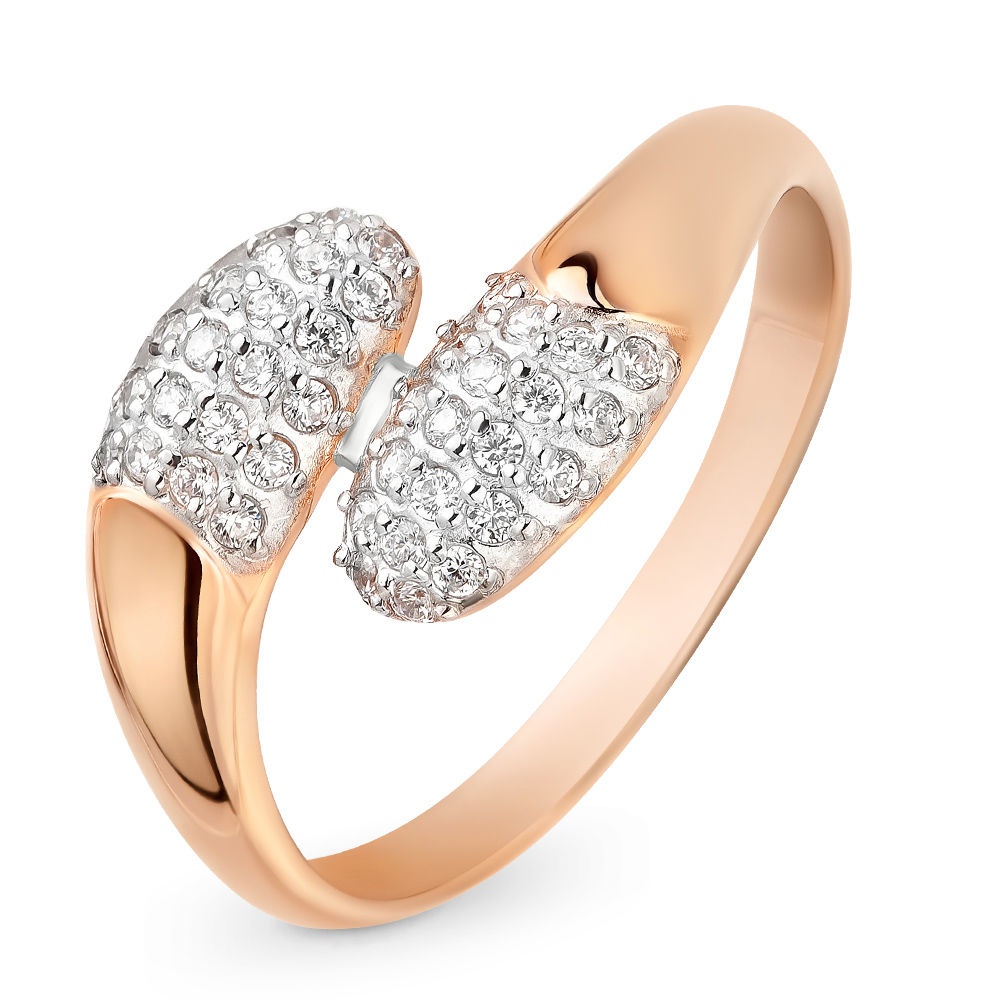 

Кольцо женское из красного золота с фианитом 585Gold 301003070, р, 301003070