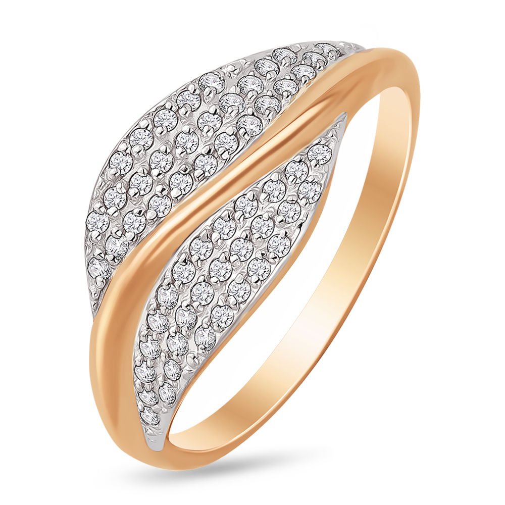 

Кольцо женское из красного золота с фианитом 585Gold 301003067, р, 301003067