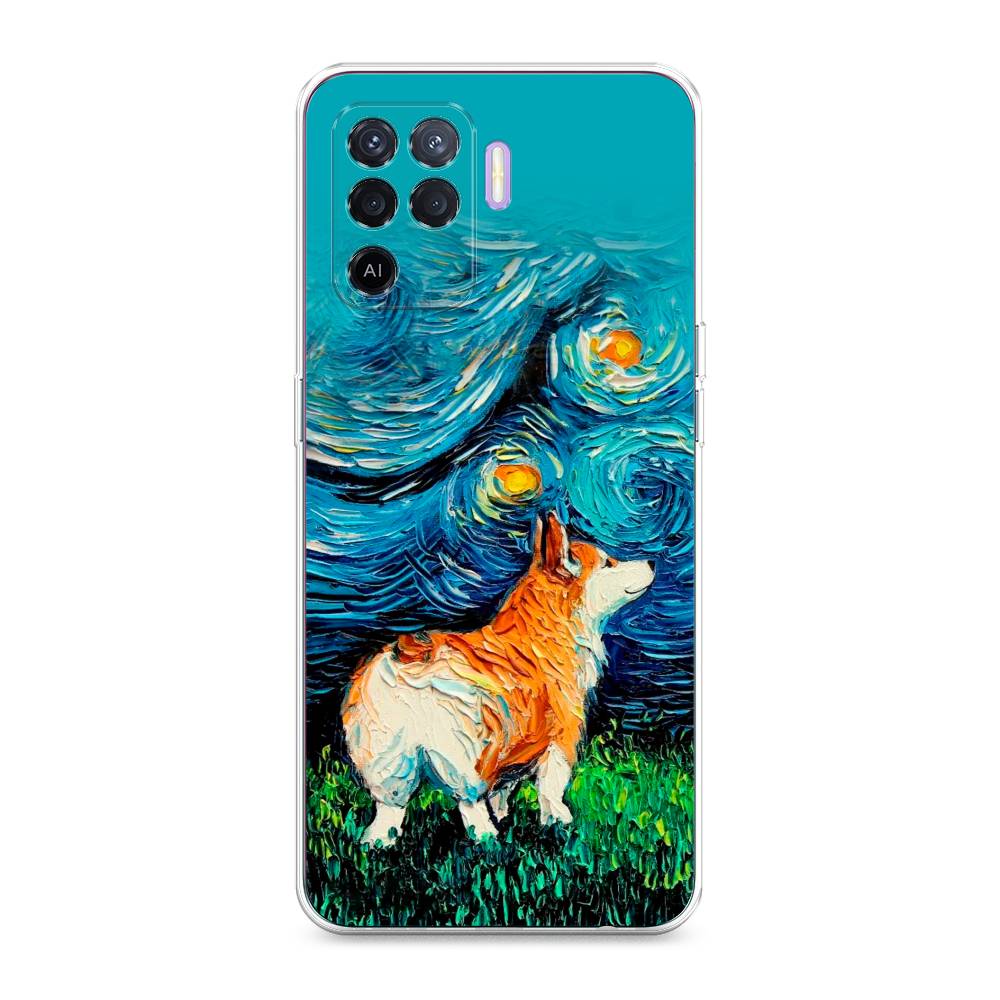 

Чехол для Oppo Reno 5 Lite "Корги звёздная ночь", Коричневый;белый;зеленый, 255150-1