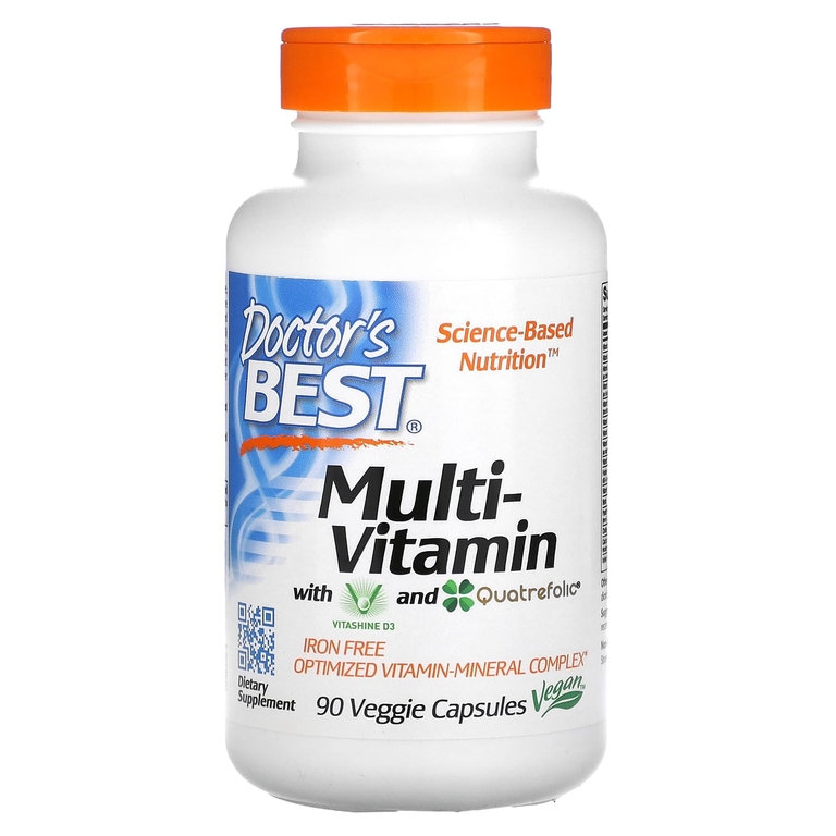 Мультивитаминный комплекс Doctors Best Vitashine D3 и Quatrefolic, 90 капсул