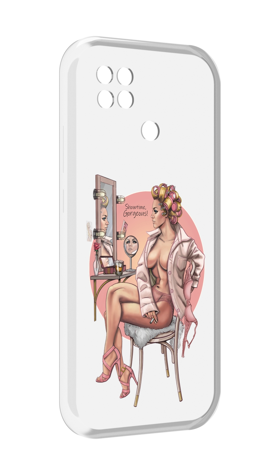 

Чехол MyPads красивая-девушка-с-зеркалом женский для Xiaomi Poco C40, Прозрачный, Tocco