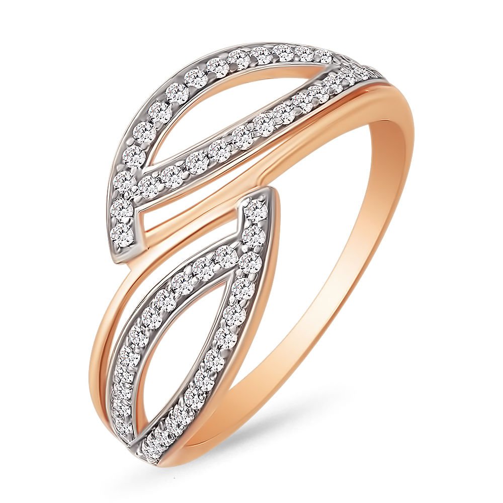 

Кольцо женское из красного золота с фианитом 585Gold 301003125, р, 301003125