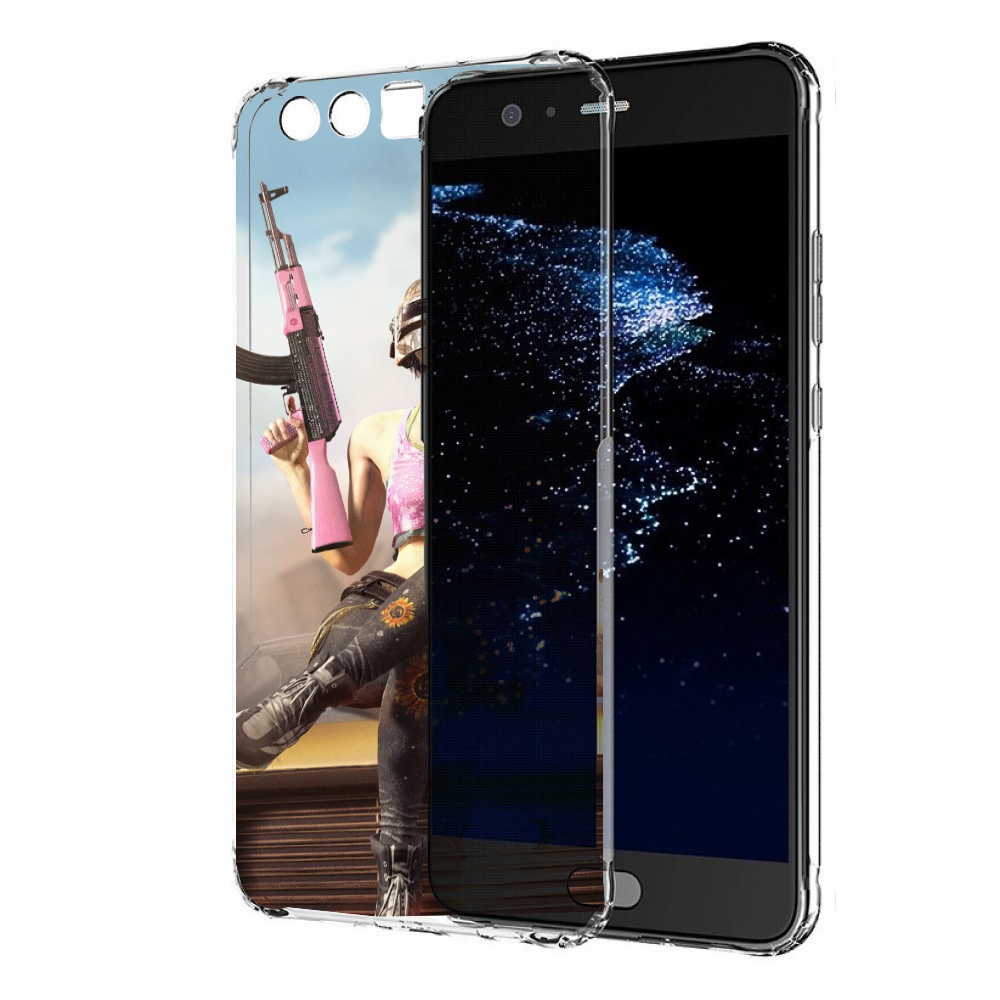 

Чехол бампер MyPads девушка из PUBG для Huawei P10 Plus противоу, Прозрачный, Tocco