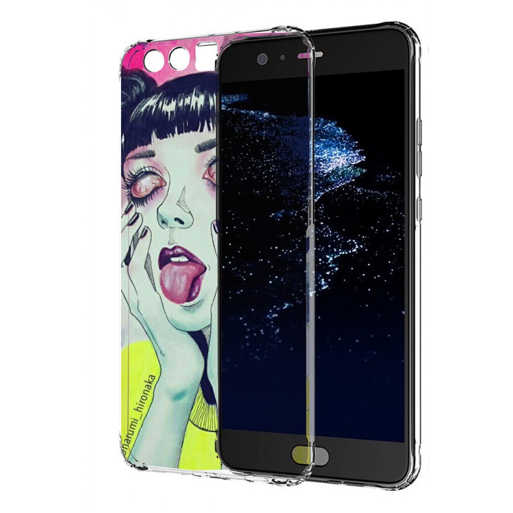 

Чехол бампер MyPads девушка без зрачков для Huawei P10 Plus прот, Прозрачный, Tocco