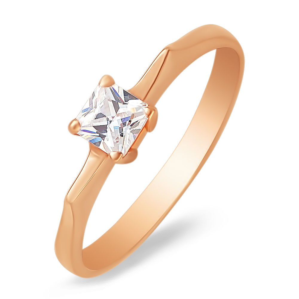 

Кольцо женское из красного золота с фианитом 585Gold 301003119, р, 301003119