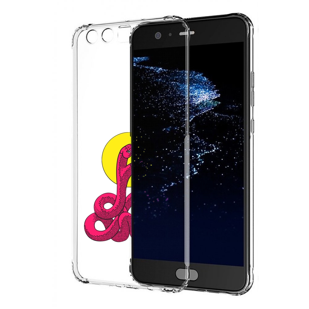 

Чехол бампер MyPads двухголовая-змея для Huawei P10 Plus противо, Прозрачный, Tocco