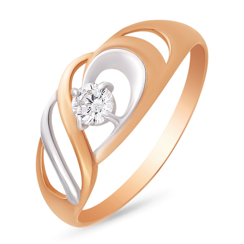 

Кольцо женское из красного золота с фианитом 585Gold 301007535, р. 17, 301007535