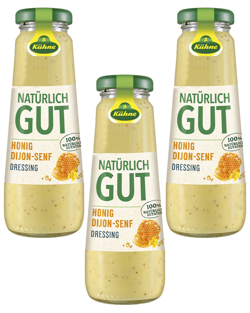 Соус Kuhne салатный горчично-медовый Дижонский, 3 шт по 250 мл