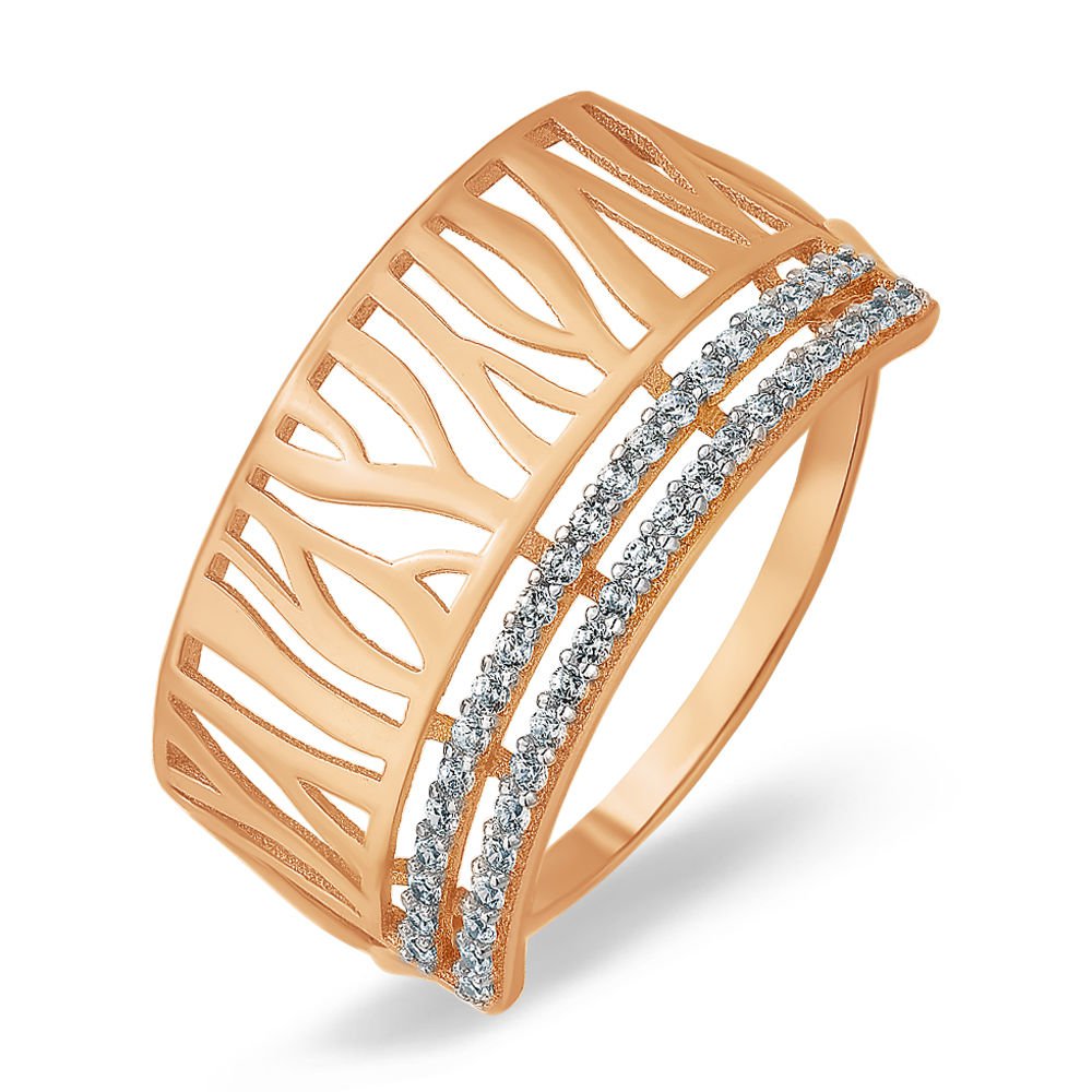 

Кольцо женское из красного золота с фианитом 585Gold 301003029, р. 19,5, 301003029