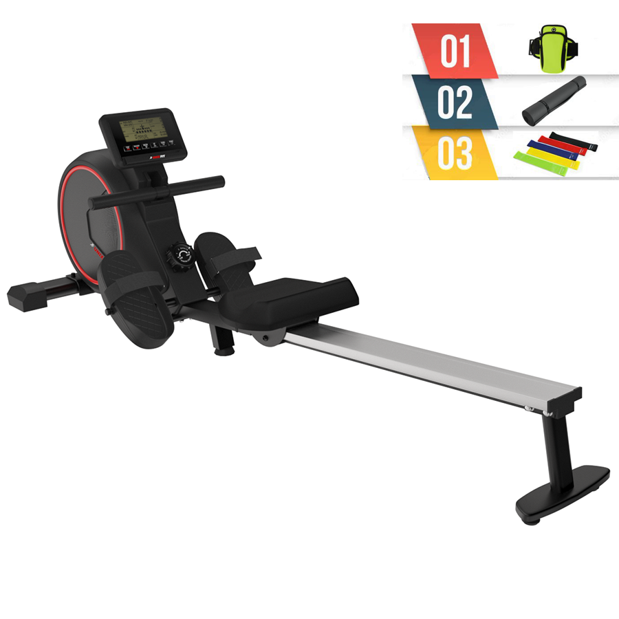 Гребной тренажер UNIX Fit Techno Rower 410 + набор для фитнеса