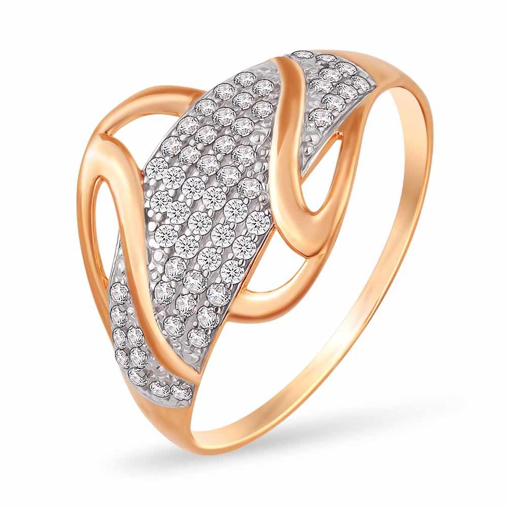 

Кольцо женское из красного золота с фианитом 585Gold 301002996, р, 301002996