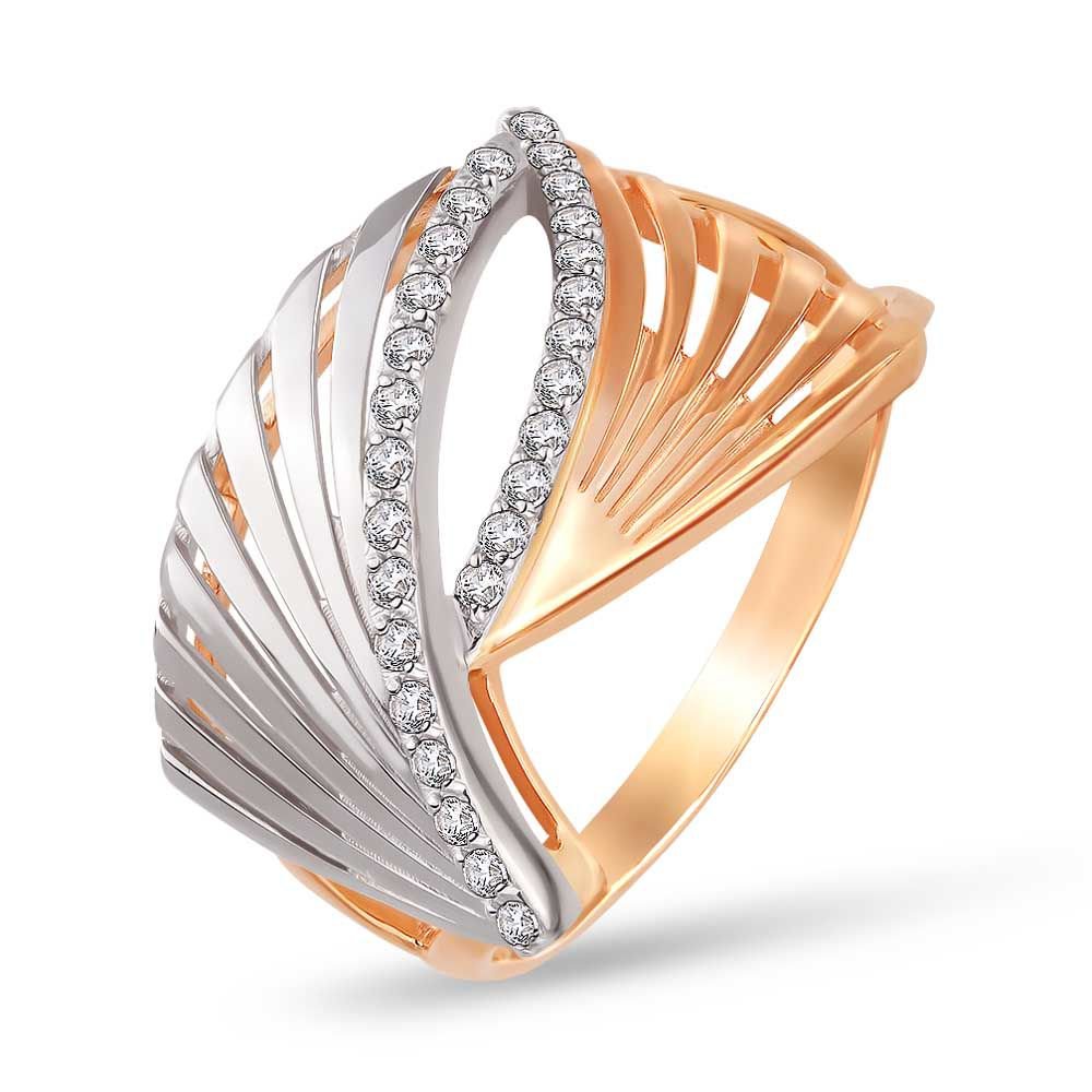 

Кольцо женское из красного золота с фианитом 585Gold 301003025, р, 301003025