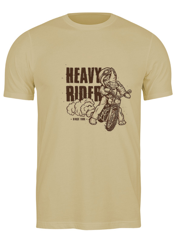 

Футболка мужская Printio Heavy rider 2304868 бежевая M, Бежевый, Heavy rider 2304868