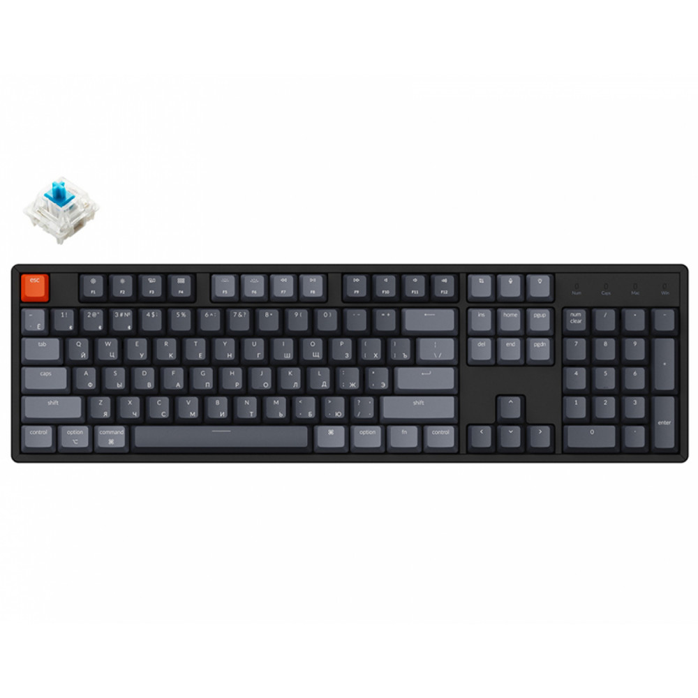 

Проводная/беспроводная игровая клавиатура Keychron K10-J серый (K10-J2), K10-J