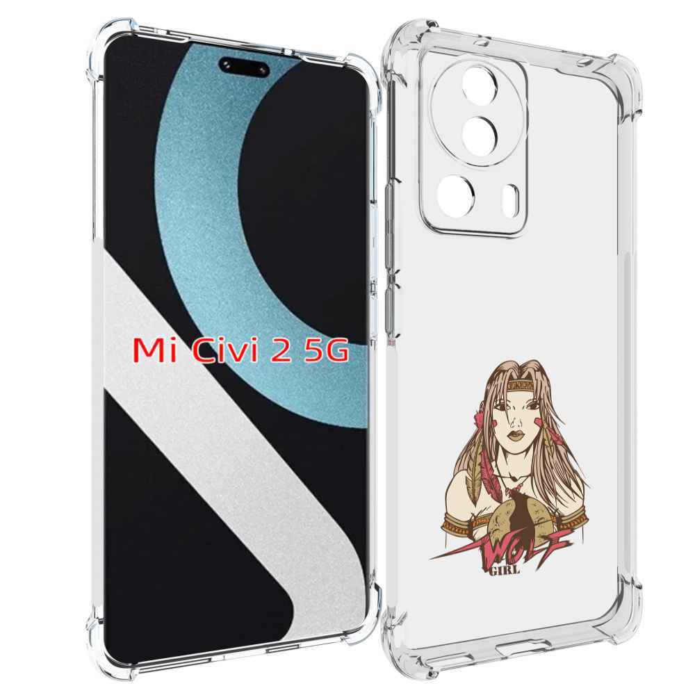

Чехол MyPads девушка волк для Xiaomi Civi 2, Прозрачный, Tocco