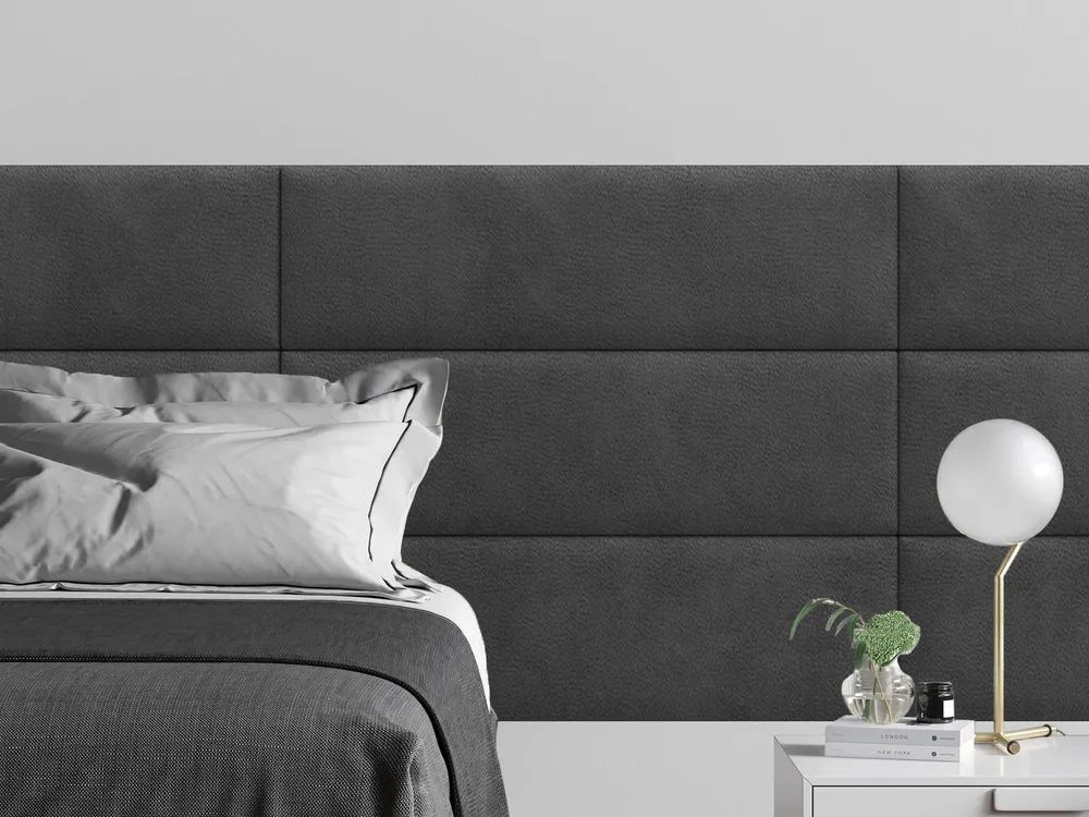 

Мягкое изголовье кровати Velour Grey 30х100 см 1 шт., Серый
