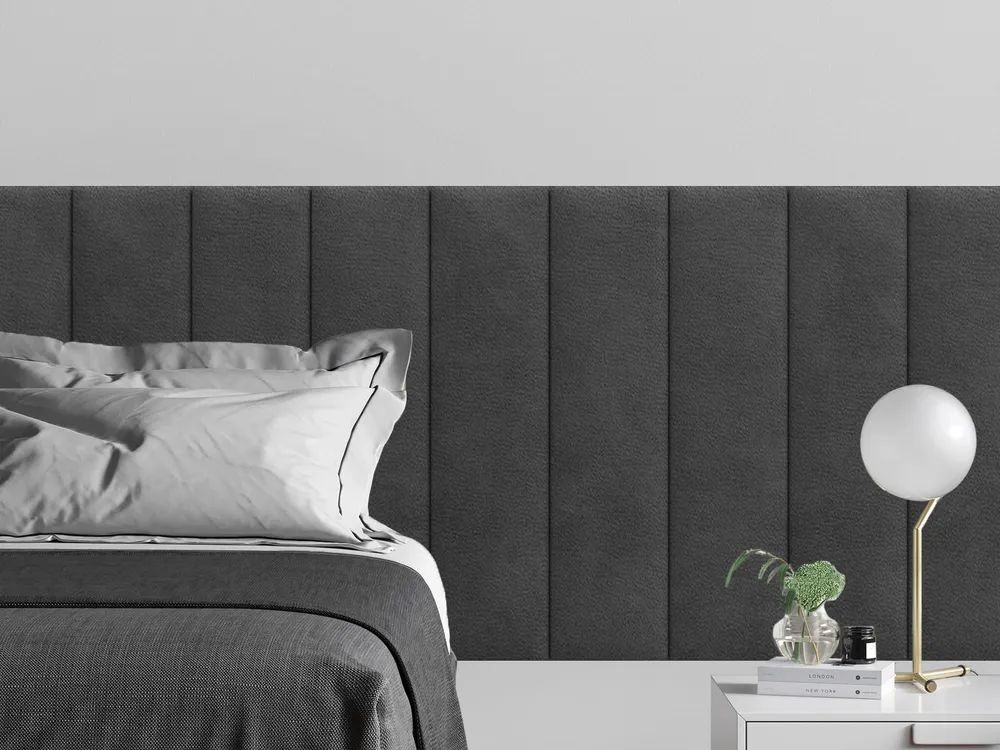 

Мягкое изголовье кровати Velour Grey 20х80 см 4 шт., Серый