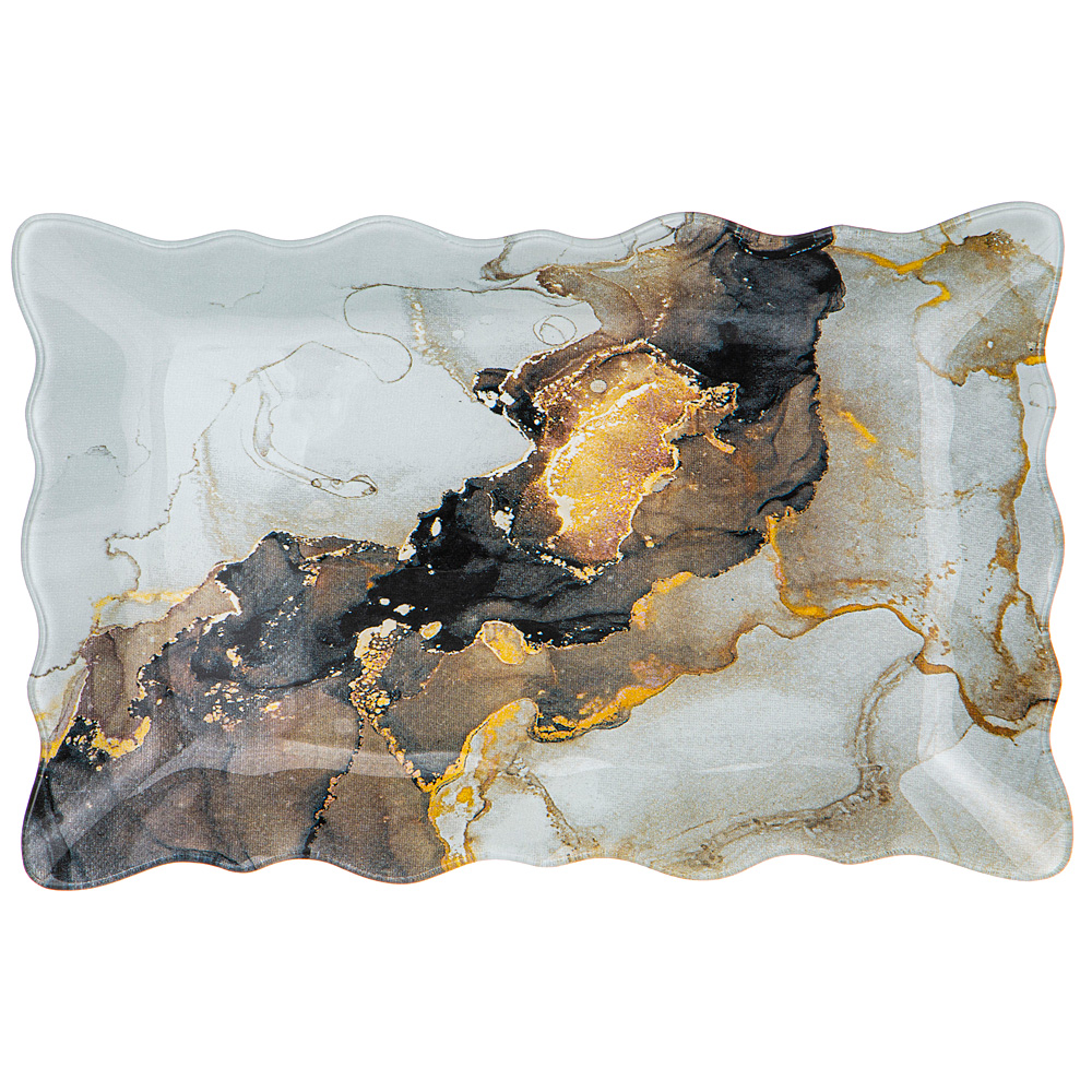 

Блюдо для сервировки marble 25х16х2 см набор из 6 штук