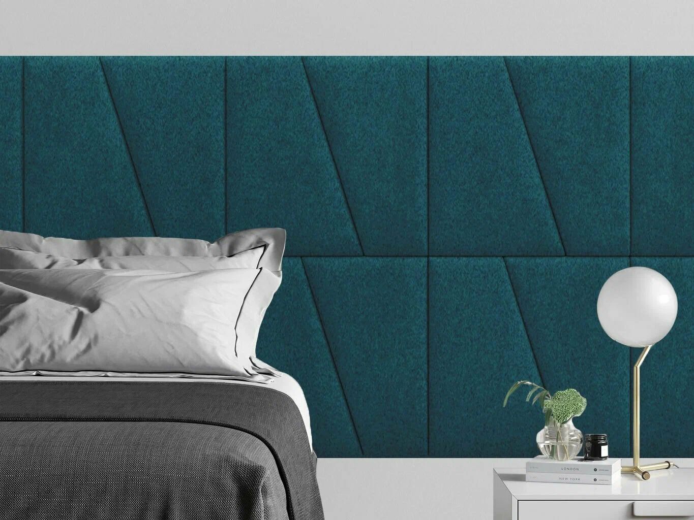 

Мягкое изголовье кровати Velour Green 50х50DL см 2 шт., Зеленый