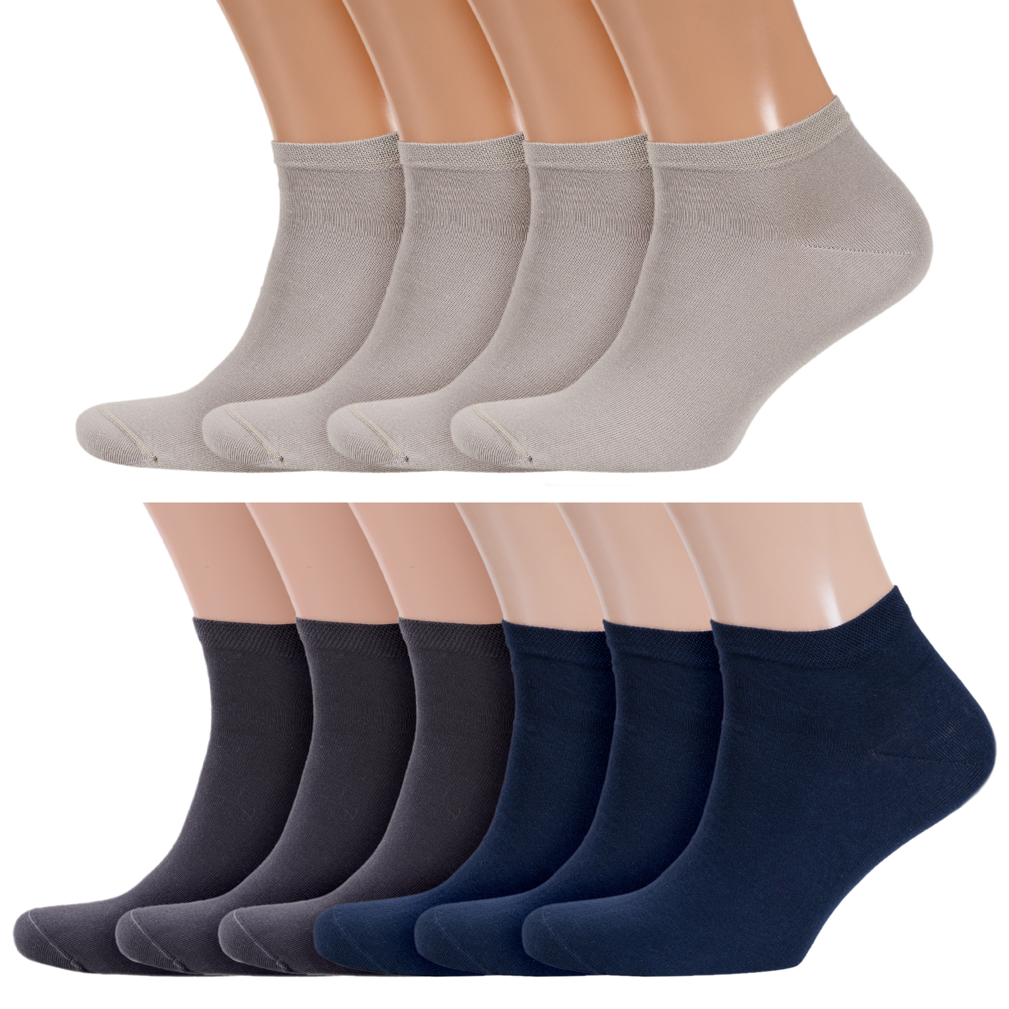 

Комплект носков мужских Rusocks 10-М-2212 синих; серых; бежевых 27, 10-М-2212