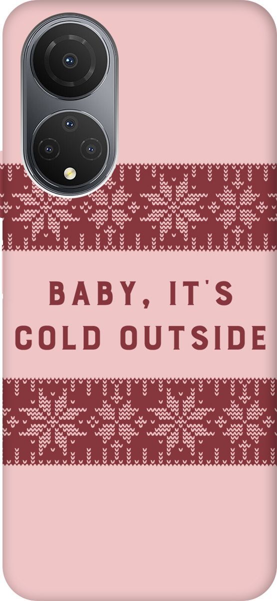 

Силиконовый чехол на Honor X7 "It's Cold" розовый, Розовый;красный, 158579