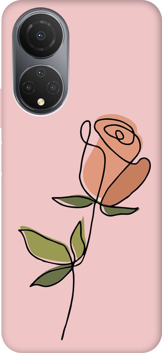 

Силиконовый чехол на Honor X7 "Rose" розовый, Зеленый;розовый, 158579