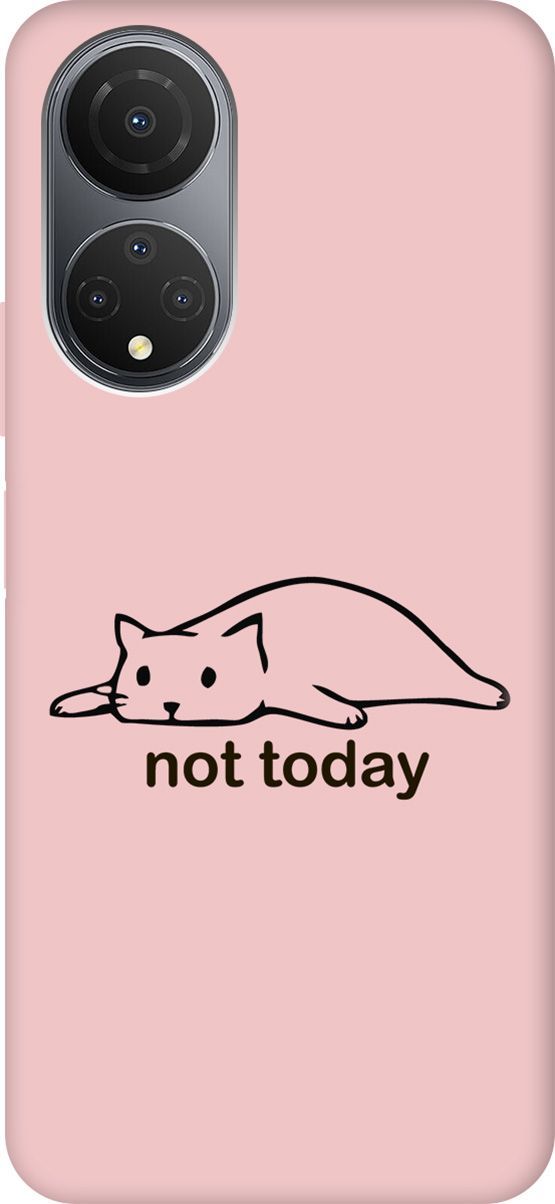 

Силиконовый чехол на Honor X7 "Not Today" розовый, Розовый;черный, 158579