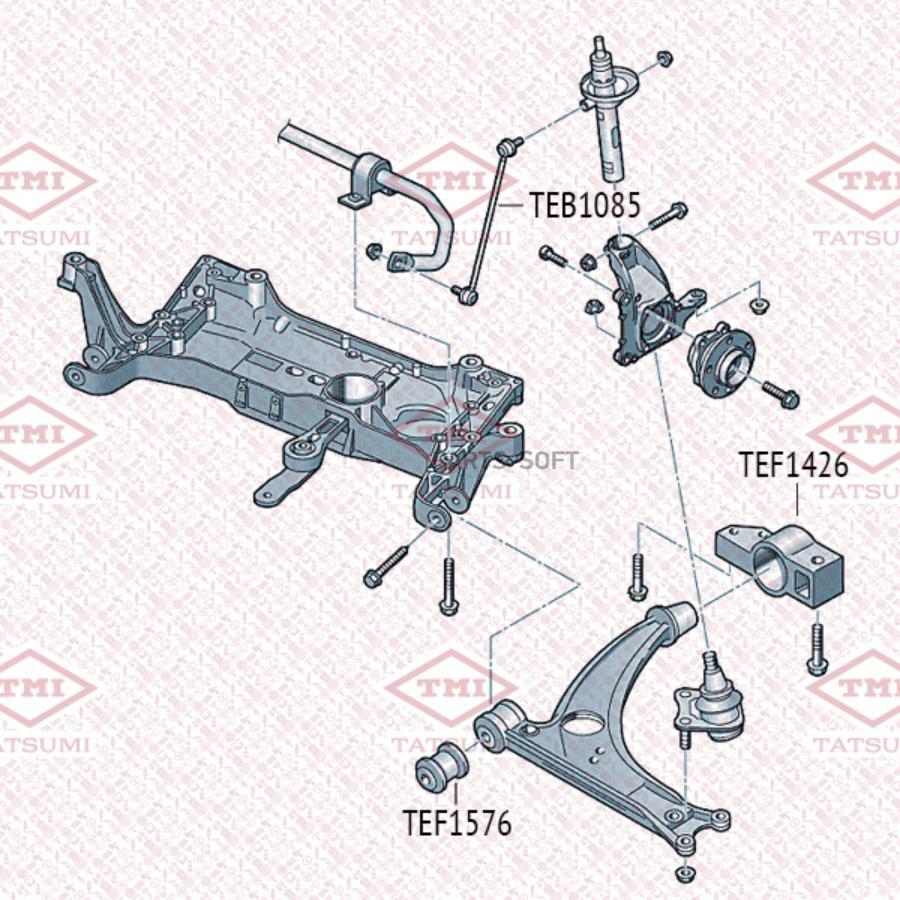 

Сайлентблок переднего рычага задний Tatsumi tef1426