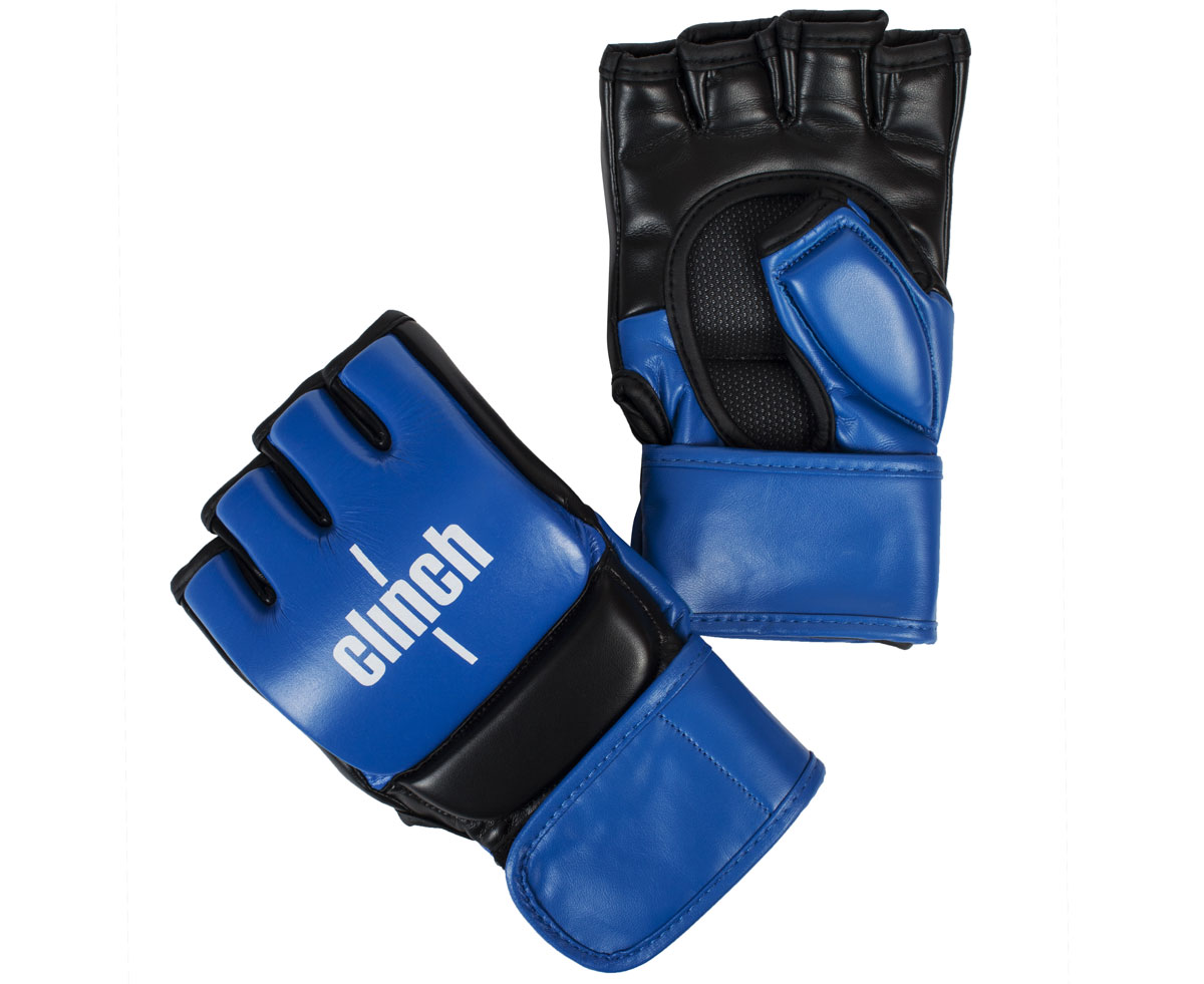 Перчатки для смешанных единоборств Clinch Combat сине-чёрные, размер L-XL, 1 пара