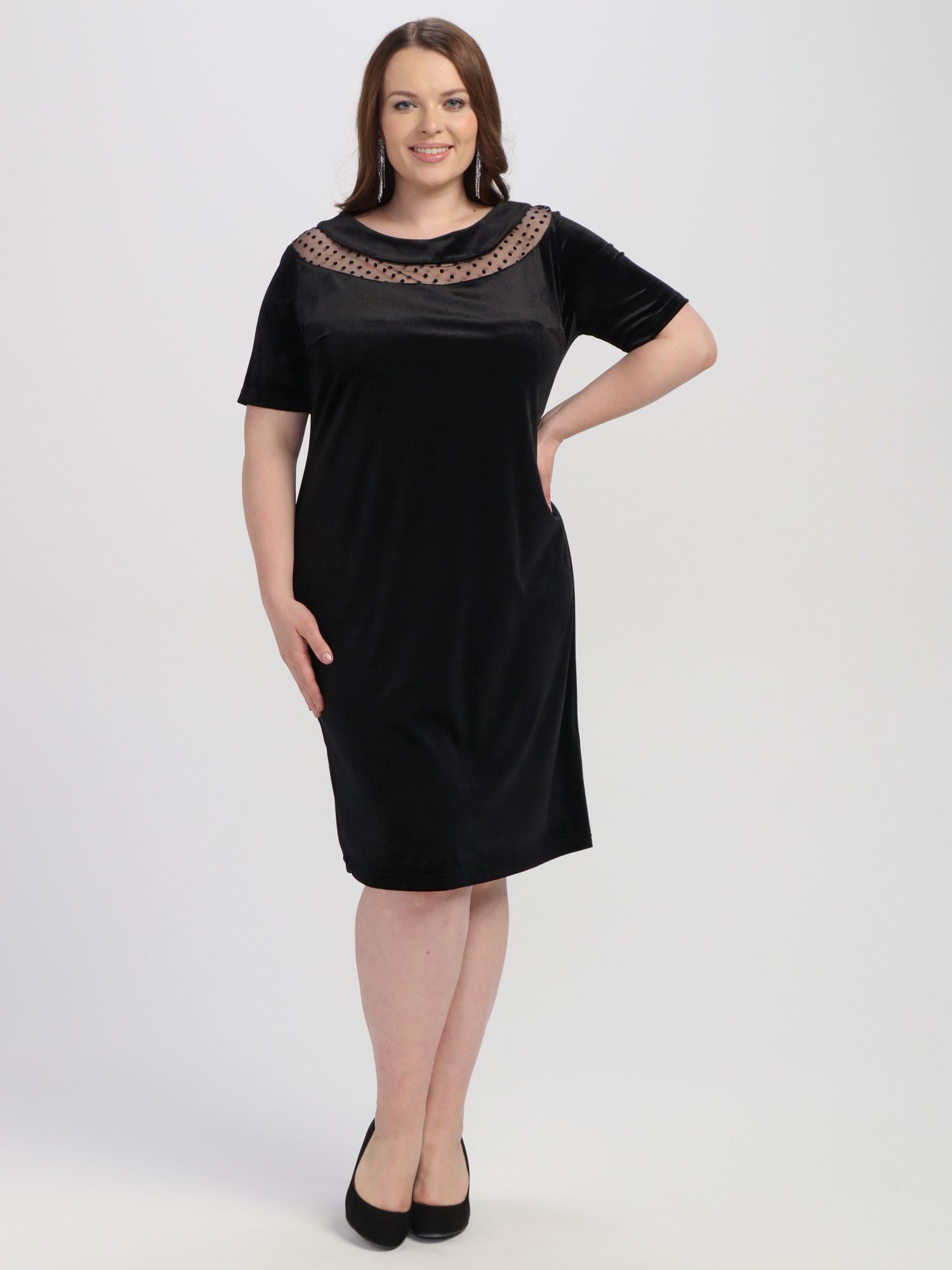

Платье женское СKC Collection 4608 черное 56 RU, Черный, 4608