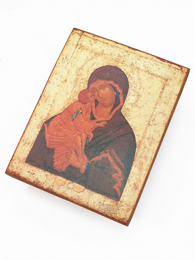 

Икона Донская Божия Матерь (Умиление) 17 век, под старину, 10х13 см