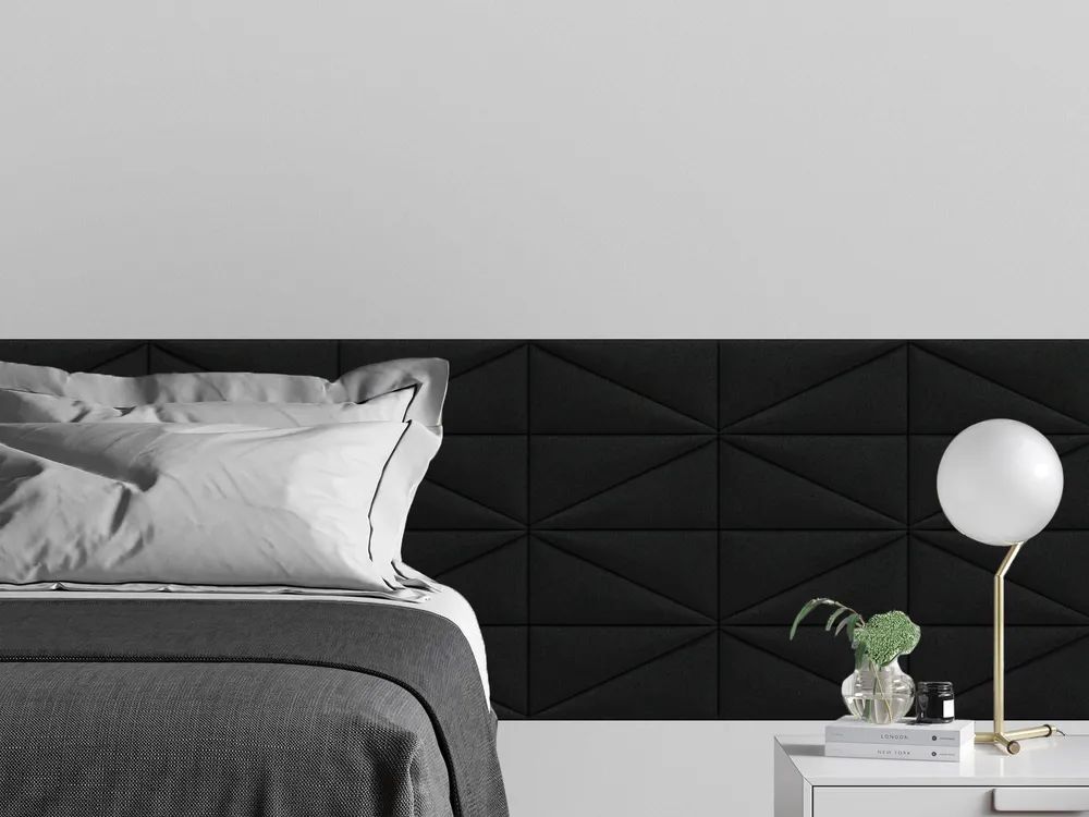 

Мягкое изголовье кровати Velour Black 15х30PL см 2 шт., Черный