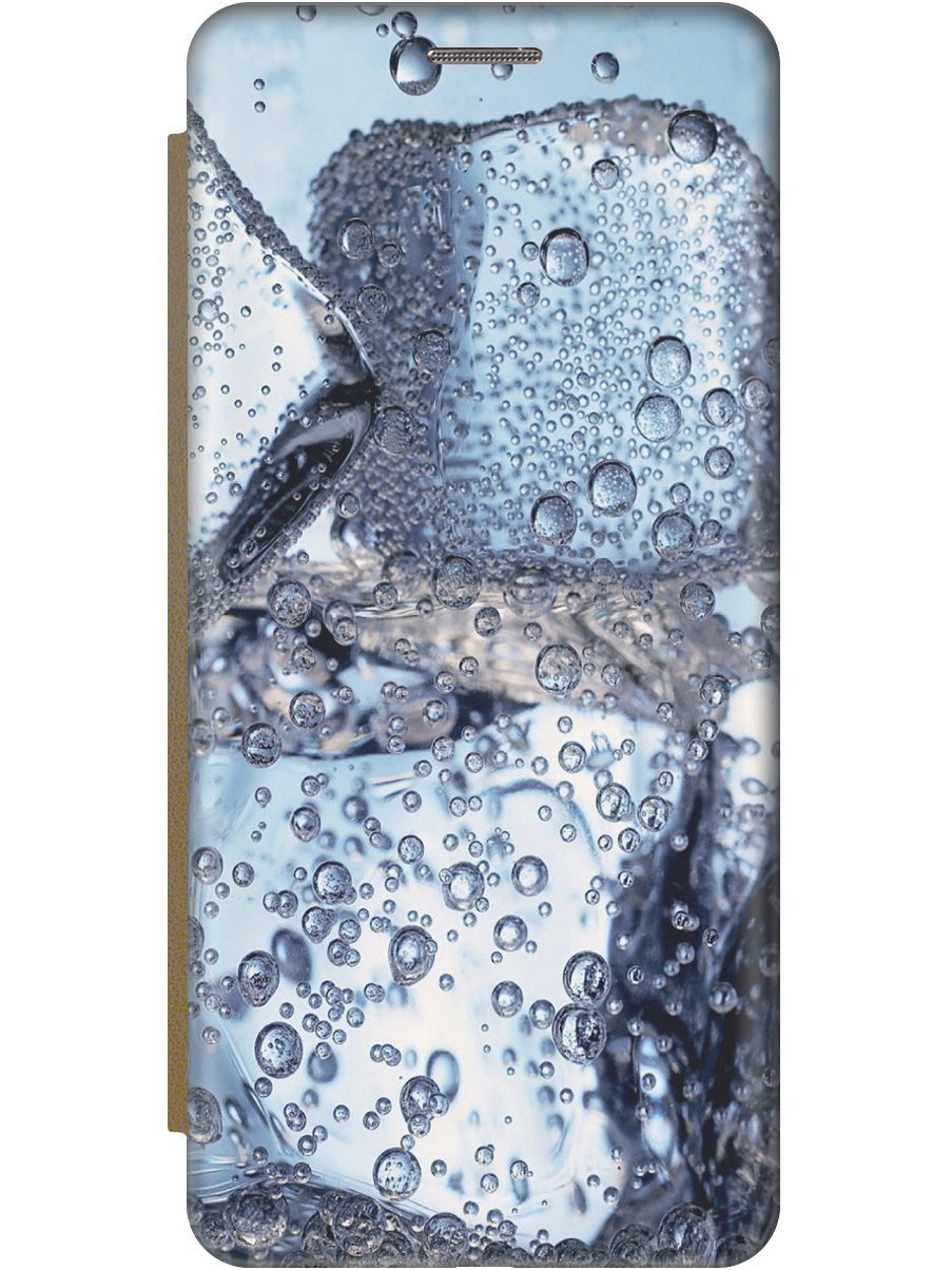 

Чехол-книжка на Honor X7 "Лед и пузырьки" золотистый, Белый;голубой, 158575