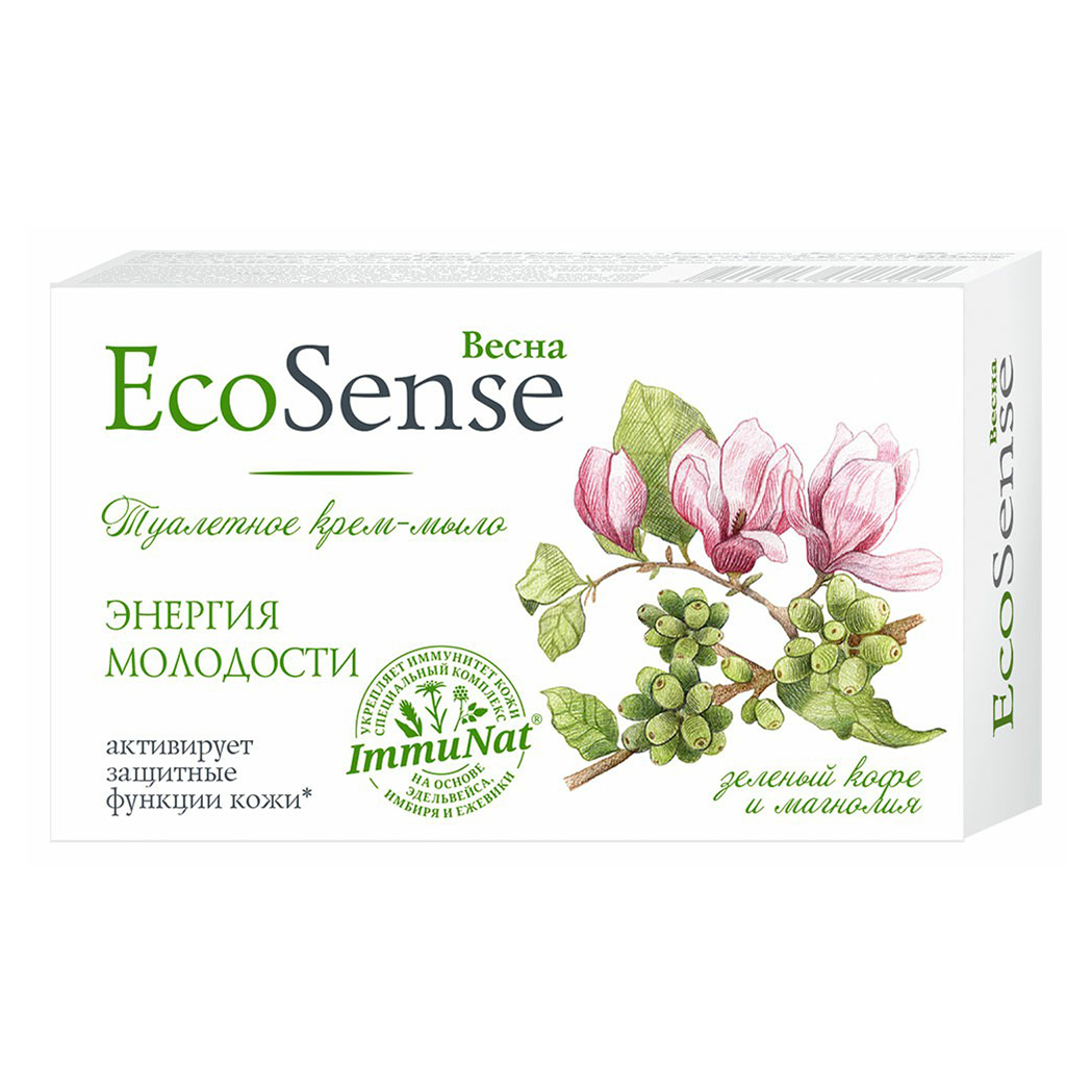 

Крем-мыло туалетное Весна Ecosense зеленый кофе-магнолия 90 г