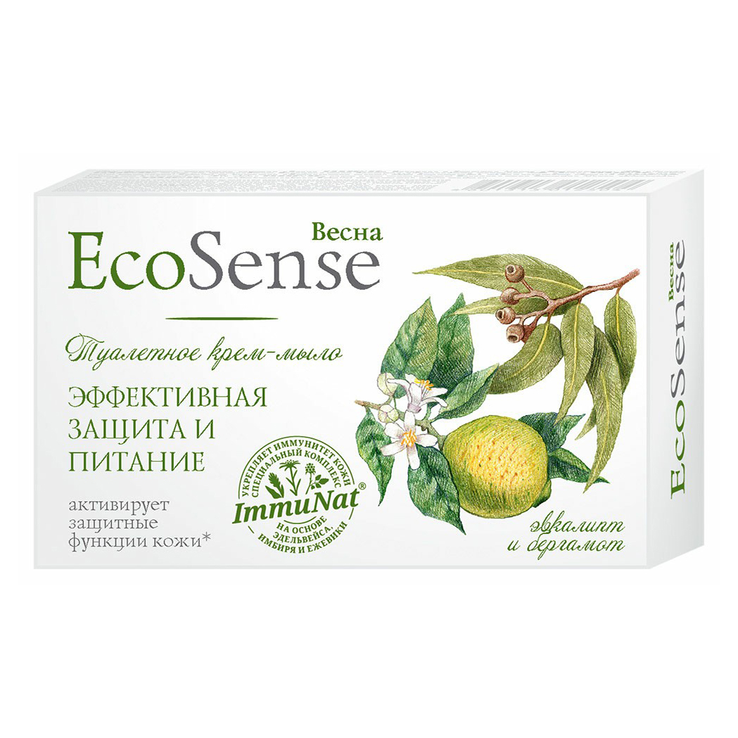 

Крем-мыло туалетное Весна Ecosense эвкалипт-бергамот 90 г