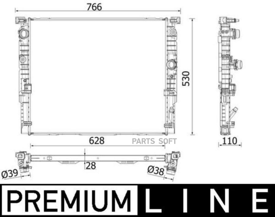 

MAHLE CR2198000P Радиатор BMW 5/6/7 (G30,G32,G12) () 1шт