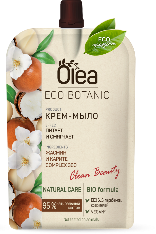 Крем-мыло OLEA Eco Botanic Жасмин и Карите  450мл