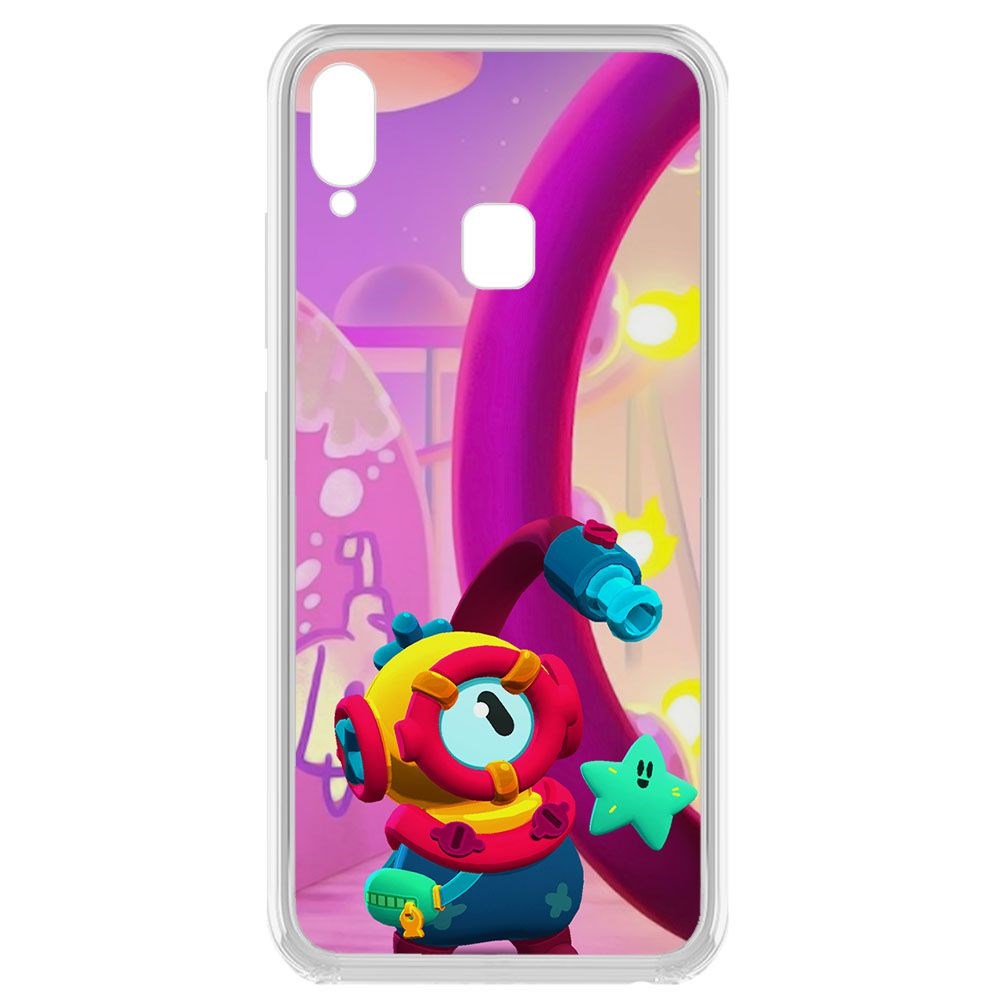 

Чехол-накладка Brawl Stars-Отис для Vivo Y95, Прозрачный