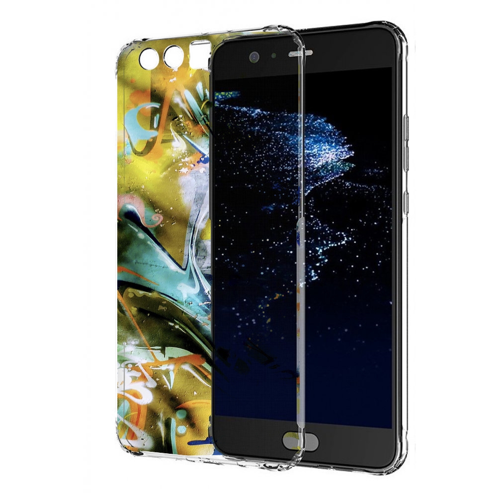 

Чехол бампер MyPads граффити-хаос для Huawei P10 Plus противоуда, Прозрачный, Tocco