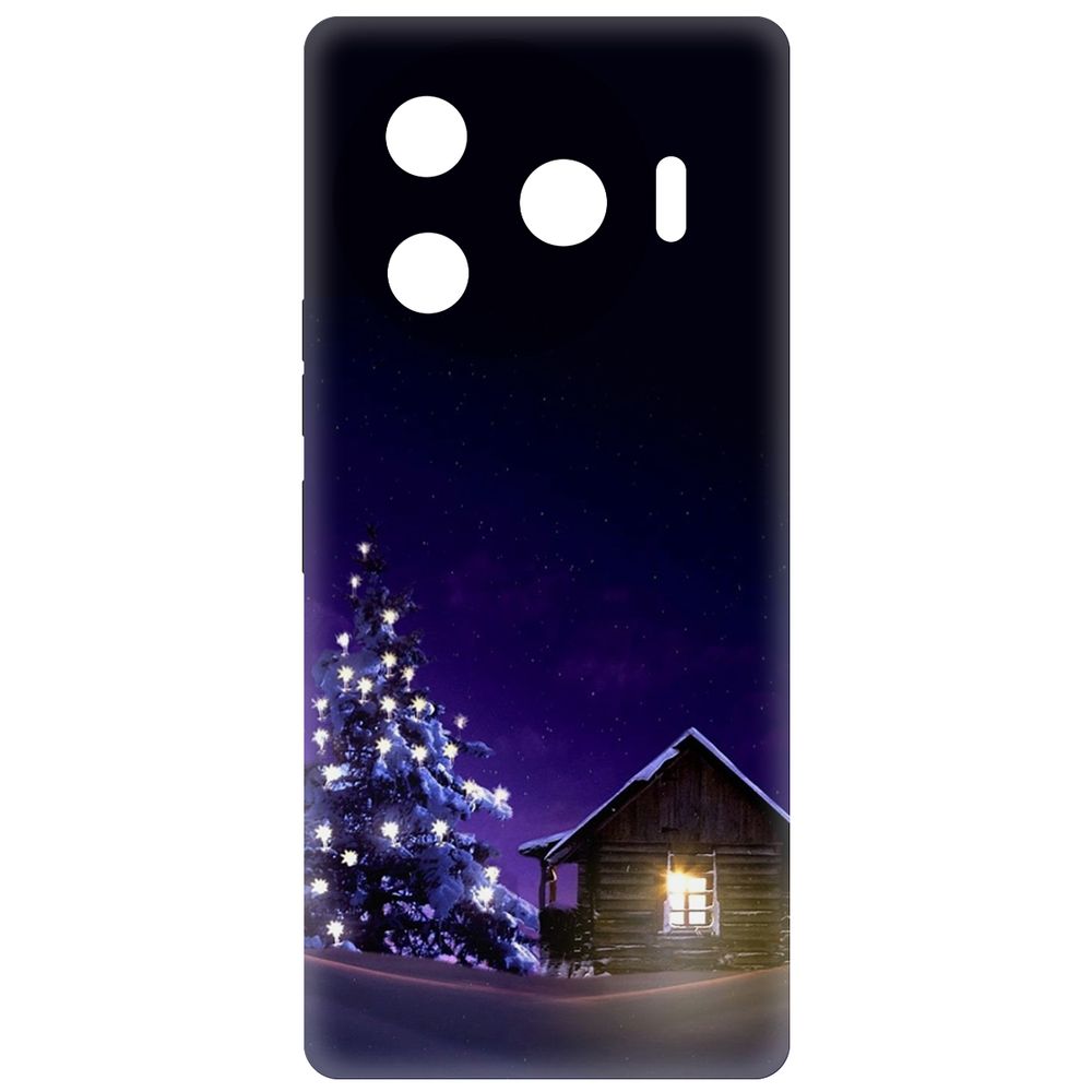

Чехол-накладка Krutoff Soft Case Зимний домик для TECNO Camon 30 Pro 5G черный