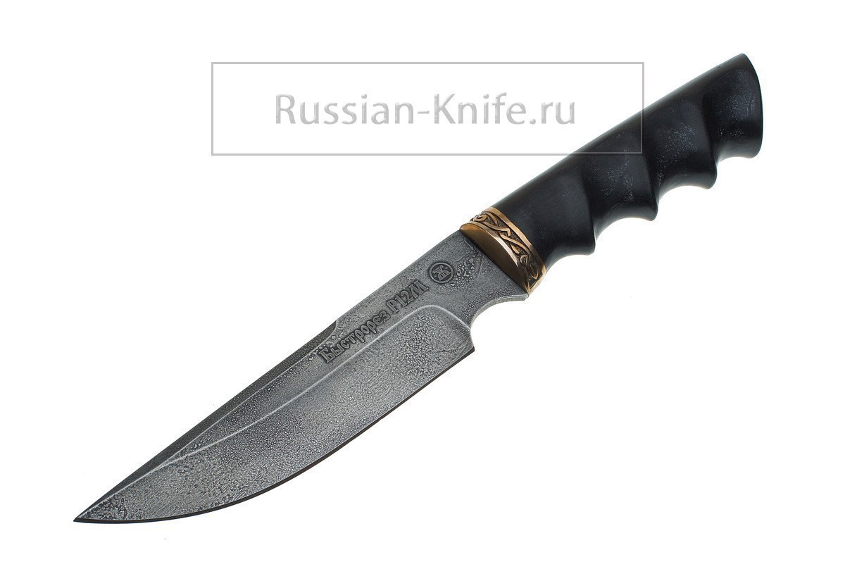 

Нож Золотоискатель (сталь Р12М-быстрорез), граб, А.Жбанов