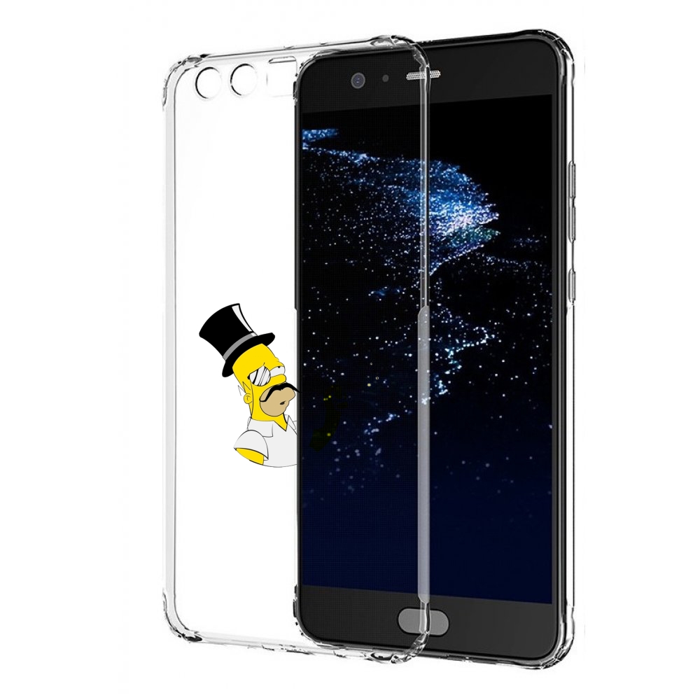 

Чехол бампер MyPads гомер-с-напитком для Huawei P10 Plus противо, Прозрачный, Tocco