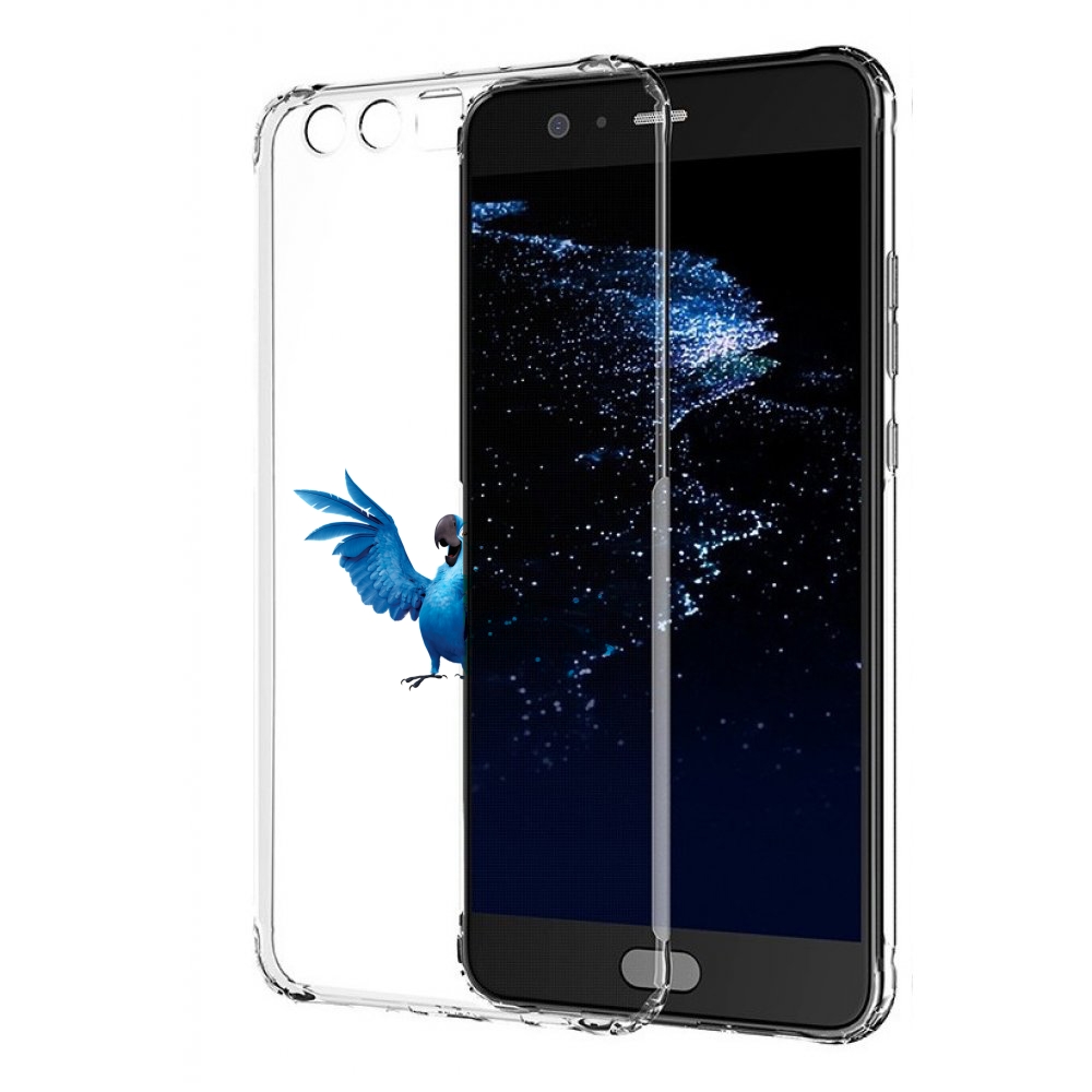 

Чехол бампер MyPads голубой-попугайчик для Huawei P10 Plus проти, Прозрачный, Tocco
