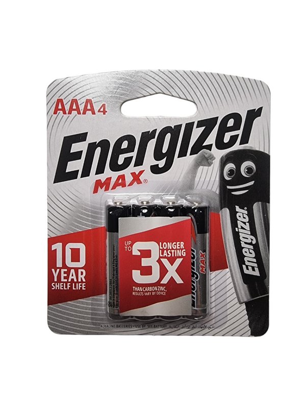 

Батарейки мизинчиковые Energizer MAX E92/AАA/4 шт./Алкалиновые, MAX E92/AАA