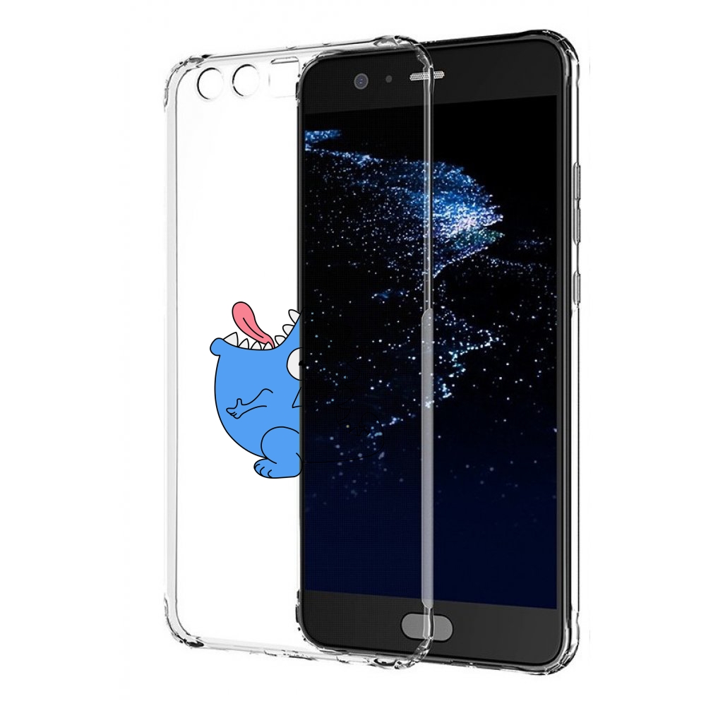 Чехол бампер MyPads голубая-рыбка для Huawei P10 Plus противоуда