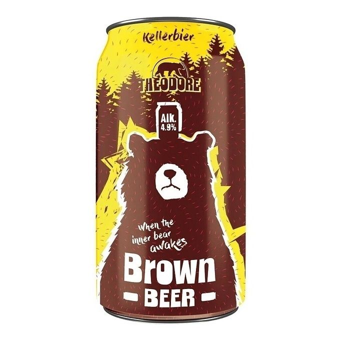 

Пиво Theodore Brown beer Kellerbier светлое нефильтрованное пастеризованное 330 мл