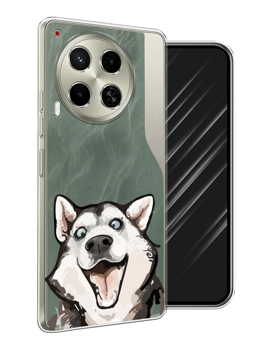 

Чехол Awog на Tecno Camon 30 5G "Радостный хаски", Белый;голубой;черный, 305550-1