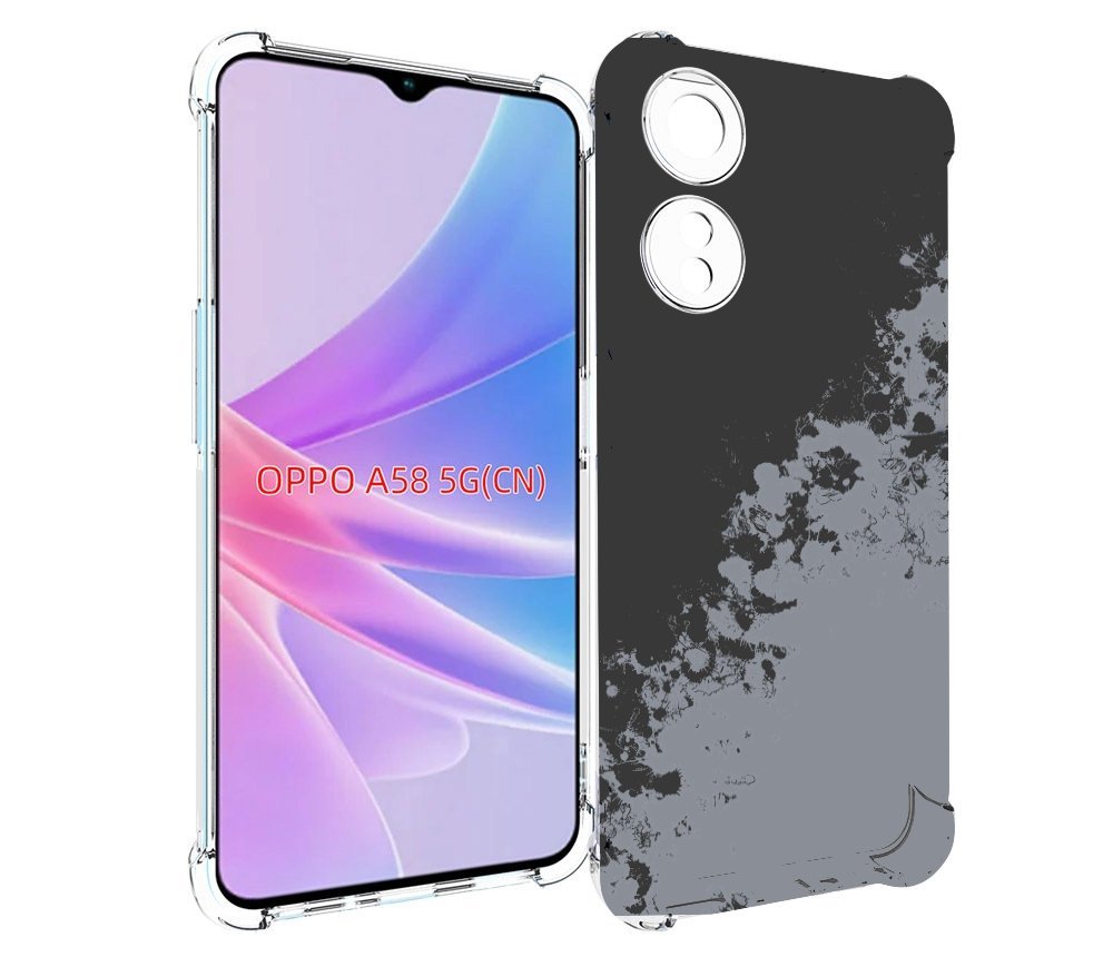 Чехол MyPads серый-эстетичный для Oppo A58